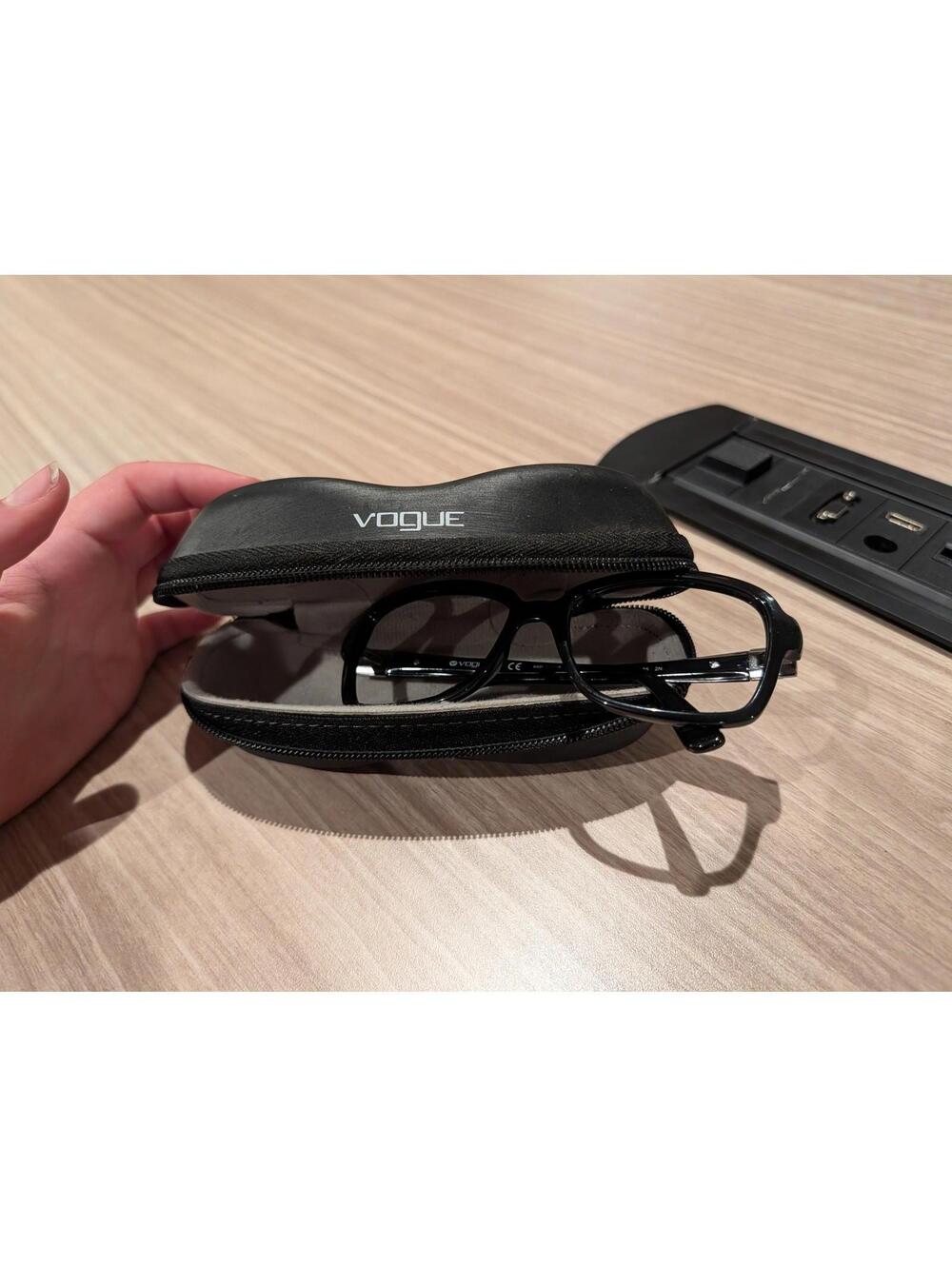 Vogue VO2942-SB Eyeglasses Frames Black Crystal W44 55-17-135 with Case